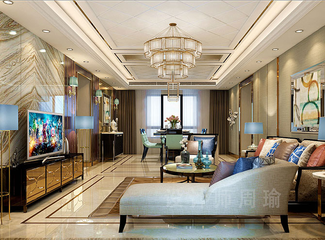 大屌与美女世纪江尚三室两厅168平装修设计效果欣赏